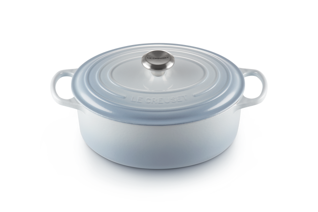 Cast Iron Signature Oval CasseroleCoastal Blue image number 2